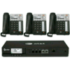Syn248 Business Telephone System - System Bundle with (1) 4 Line Analog Gateway + (3) Desksets